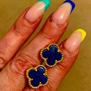 Cobalt blue small post earrings